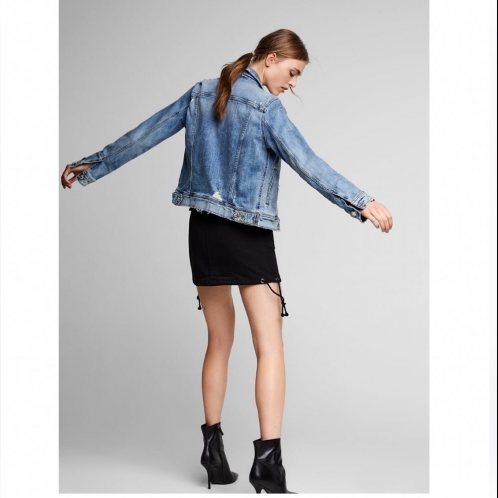 Distressed Denim Jean Jacket - Picture 5 of 13